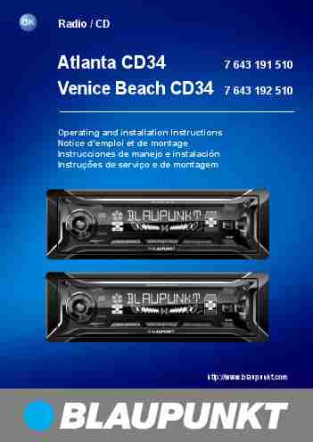 Blaupunkt Portable Radio Atlanta CD34, Venice Beach CD34-page_pdf